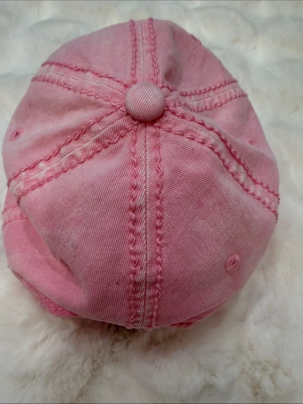 Pink Crystal-Embellished Women's Baseball Cap - Picture 2 of 5